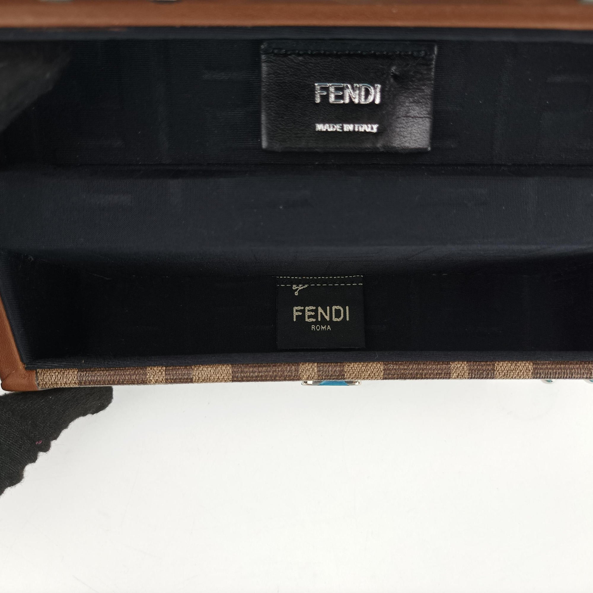 Vintage Fendi Zucca Trunk Brown PVC coated canvas×Leather 7VA507 shoulderbag | stylenewstar