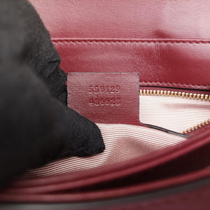 Pre-owned Gucci Arli Burgundy Leather 550129 shoulderbag | stylenewstar