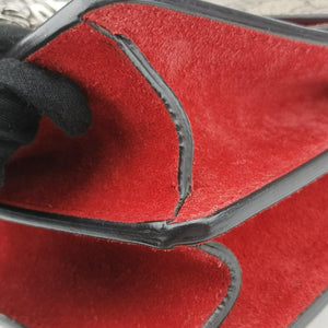 Pre-owned Gucci Dionysus beige×red PVC coated canvas×suede 400249 shoulderbag | stylenewstar