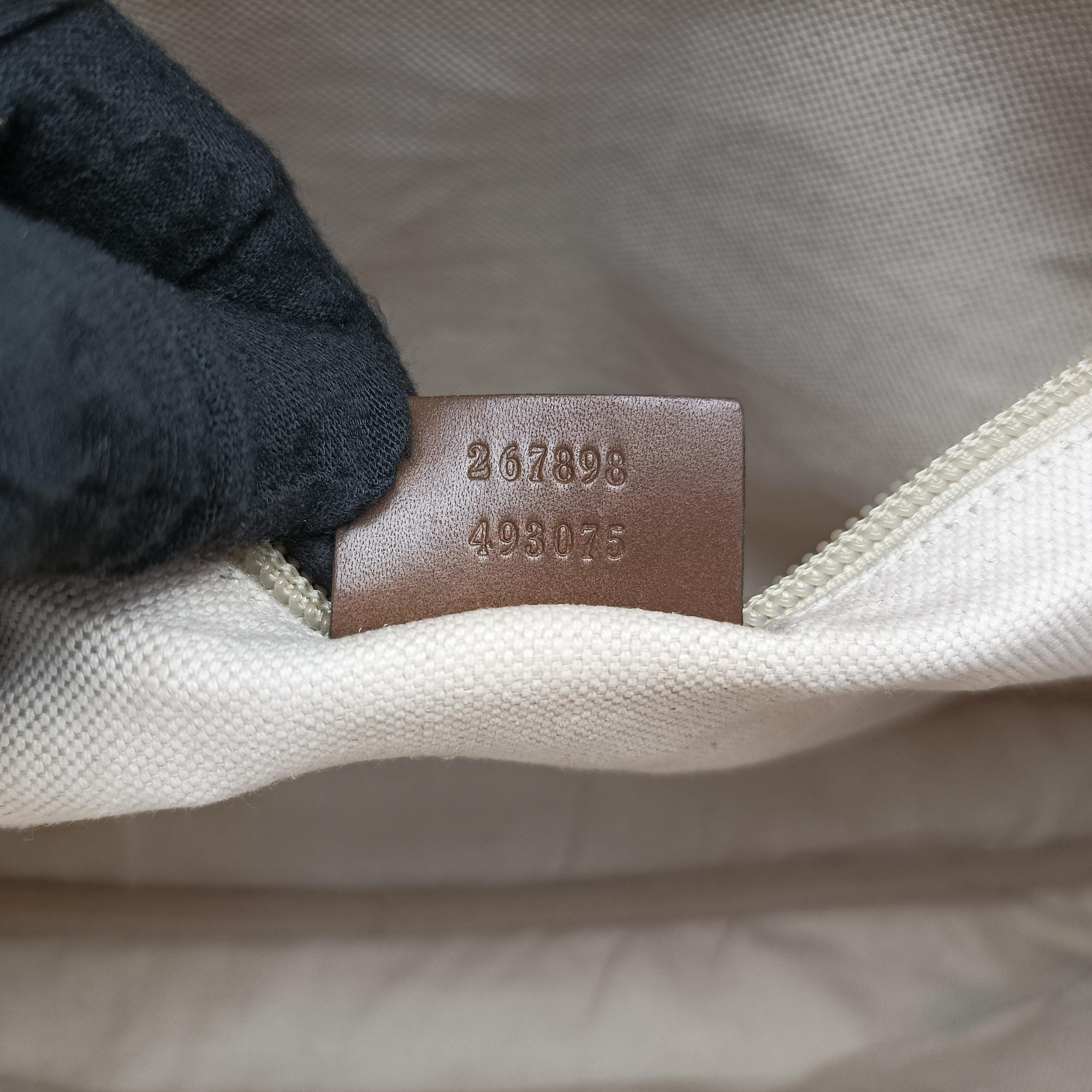 Secondhand Gucci Diamante business Brown PVC coated canvas×Leather 267898 handbag | stylenewstar