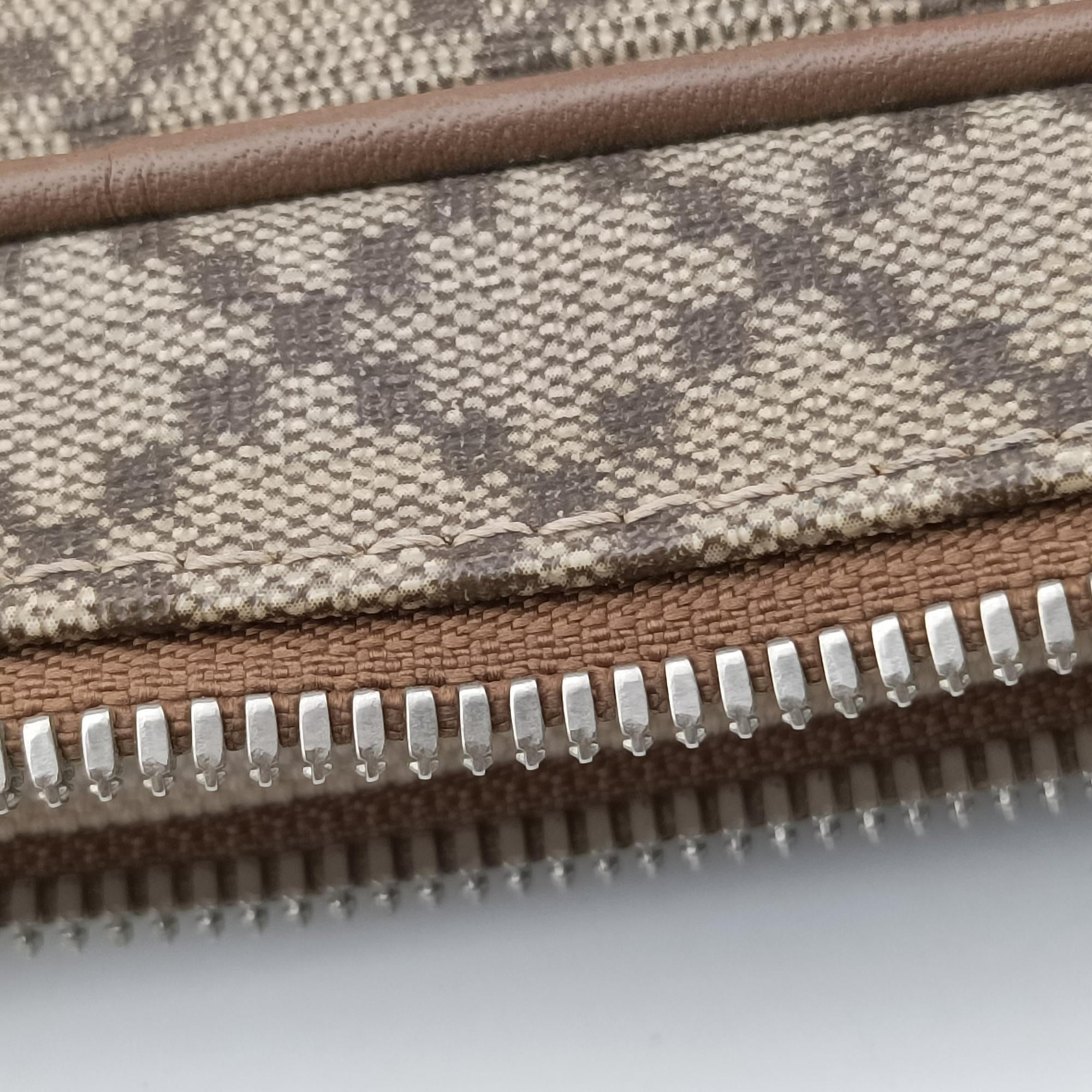 Secondhand Gucci Diamante business Brown PVC coated canvas×Leather 267898 handbag | stylenewstar