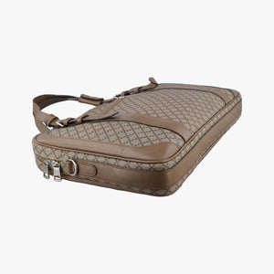Secondhand Gucci Diamante business Brown PVC coated canvas×Leather 267898 handbag | stylenewstar