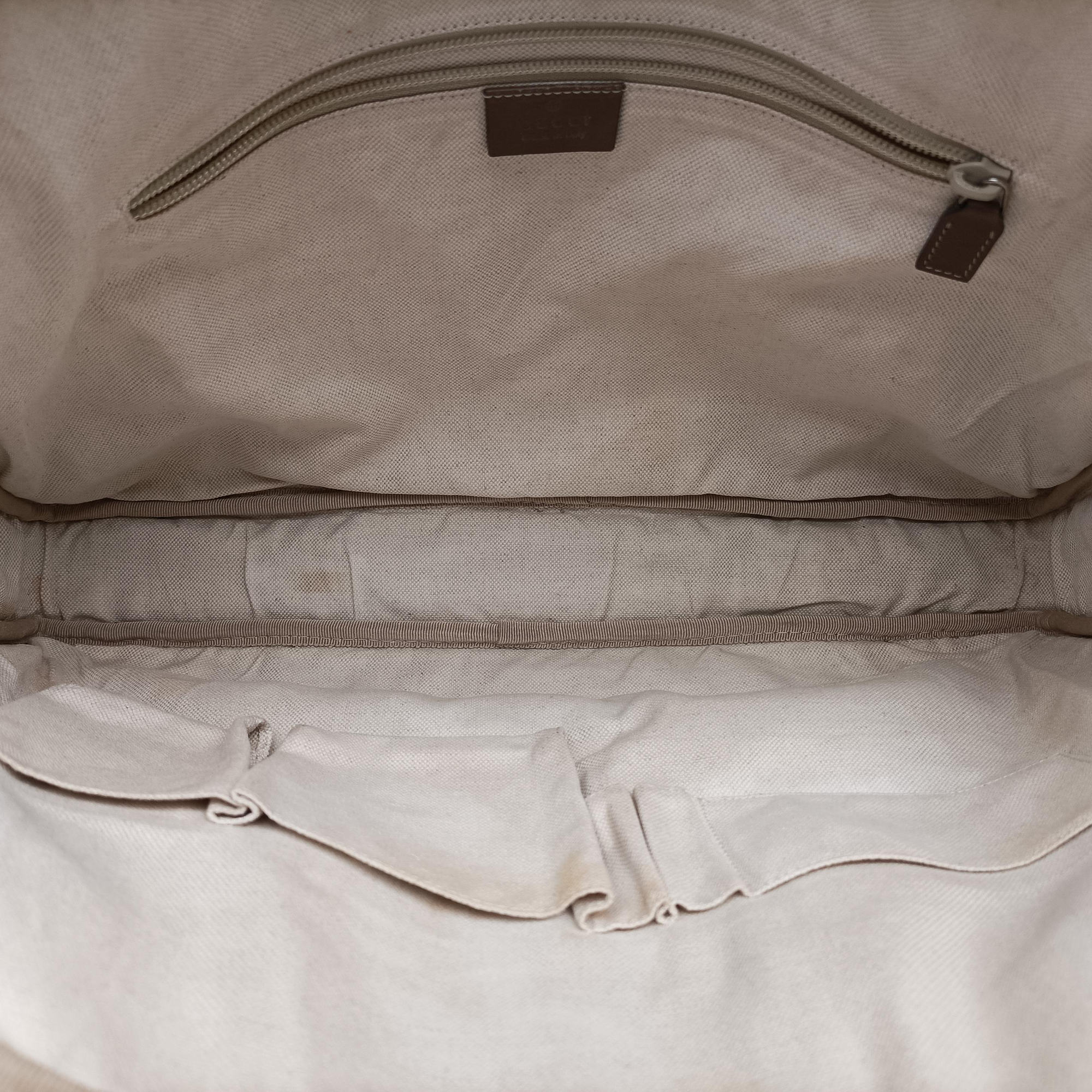 Secondhand Gucci Diamante business Brown PVC coated canvas×Leather 267898 handbag | stylenewstar