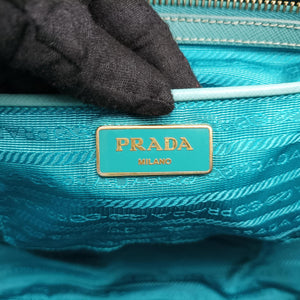 Pre-owned Prada Galleria Blue SAFFIANO Leather BN2274 shoulderbag | stylenewstar