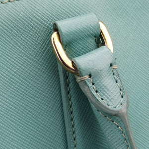 Pre-owned Prada Galleria Blue SAFFIANO Leather BN2274 shoulderbag | stylenewstar