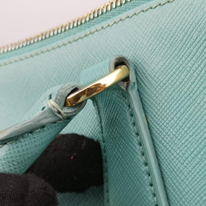 Pre-owned Prada Galleria Blue SAFFIANO Leather BN2274 shoulderbag | stylenewstar