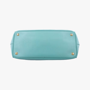 Pre-owned Prada Galleria Blue SAFFIANO Leather BN2274 shoulderbag | stylenewstar