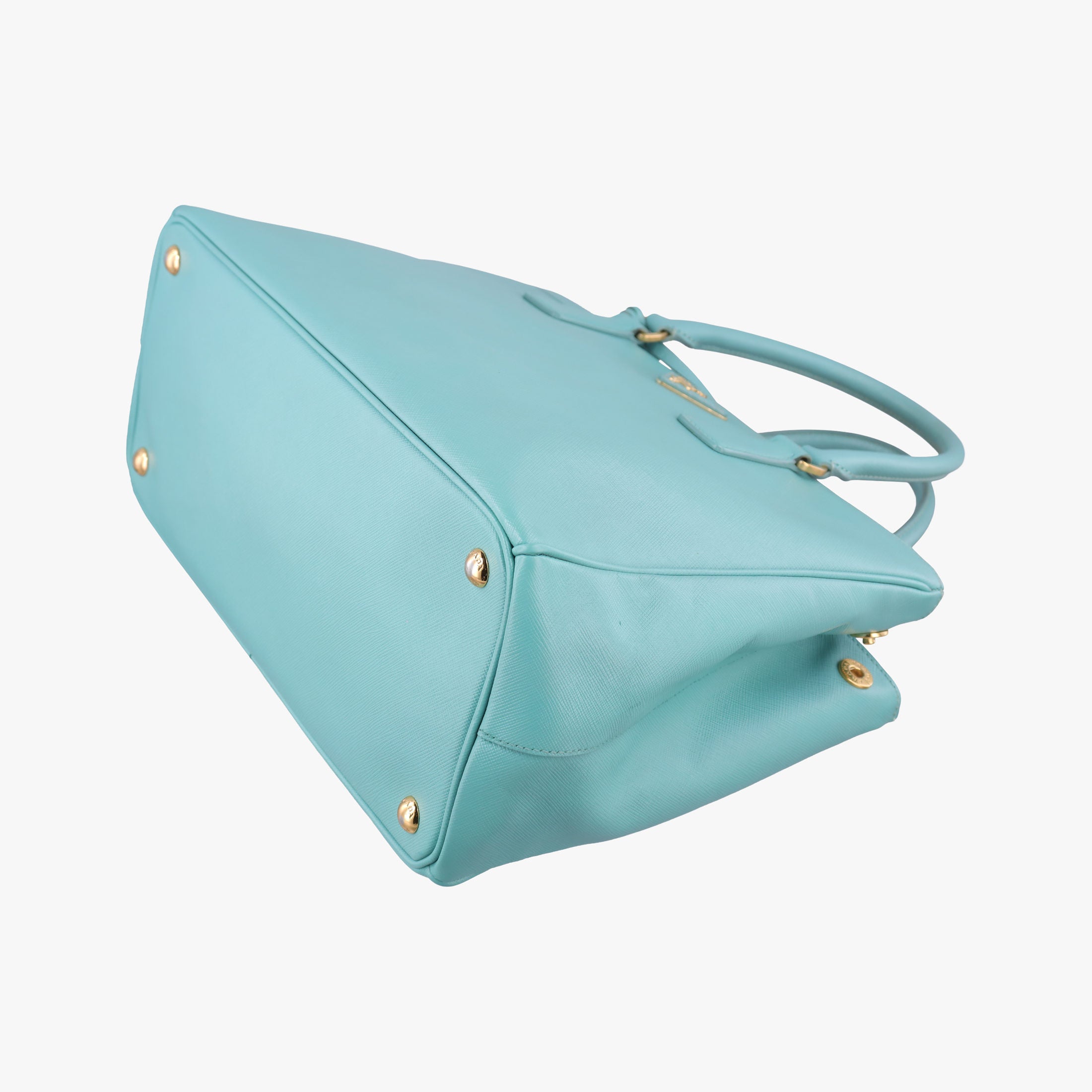 Pre-owned Prada Galleria Blue SAFFIANO Leather BN2274 shoulderbag | stylenewstar