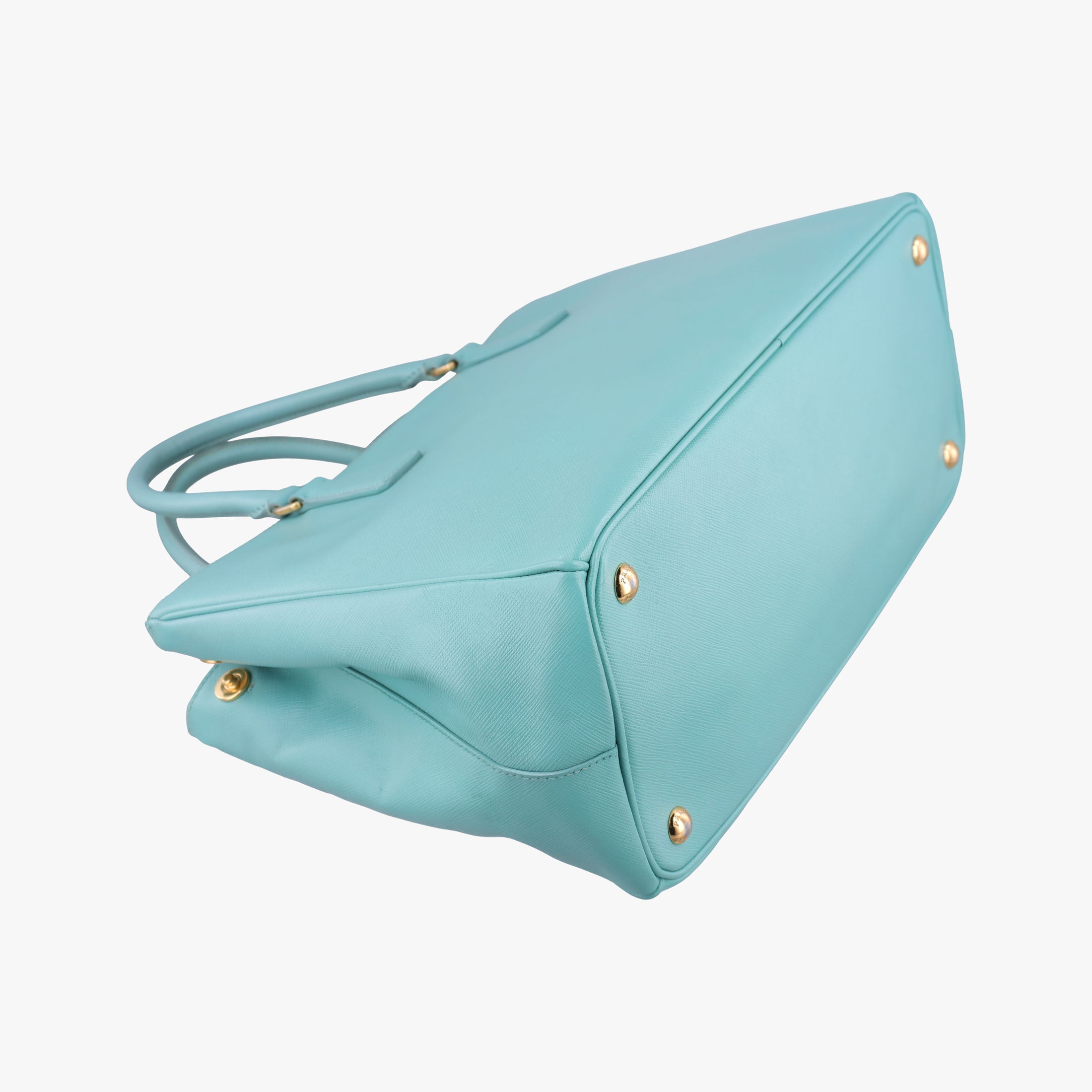 Pre-owned Prada Galleria Blue SAFFIANO Leather BN2274 shoulderbag | stylenewstar
