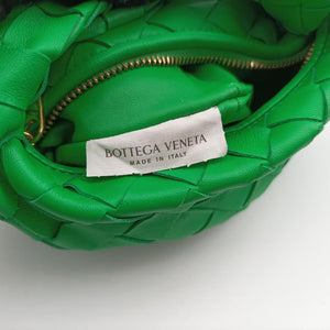 Pre-owned Bottega Veneta The Jodie Green lambskin  handbag | stylenewstar