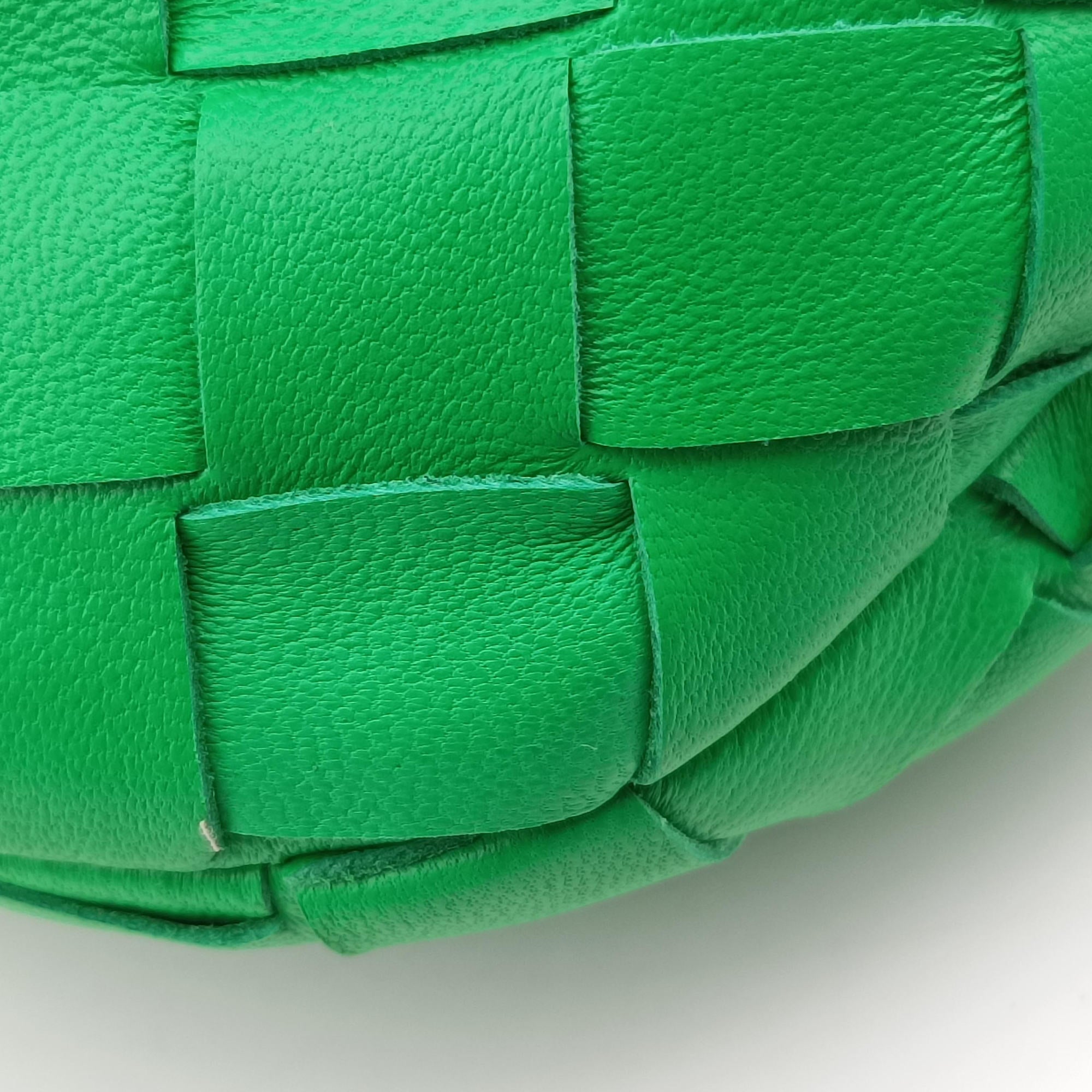 Pre-owned Bottega Veneta The Jodie Green lambskin  handbag | stylenewstar
