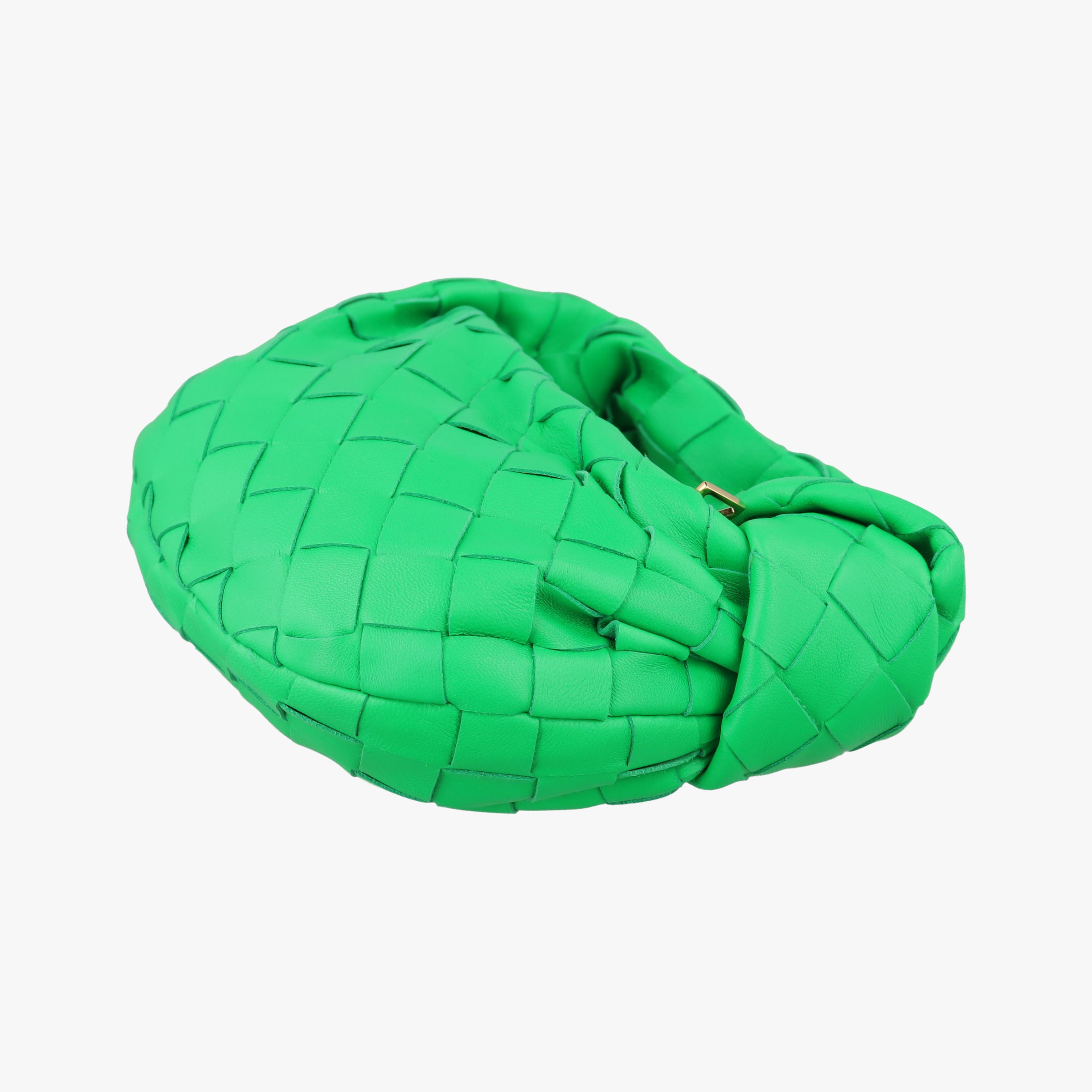 Pre-owned Bottega Veneta The Jodie Green lambskin  handbag | stylenewstar