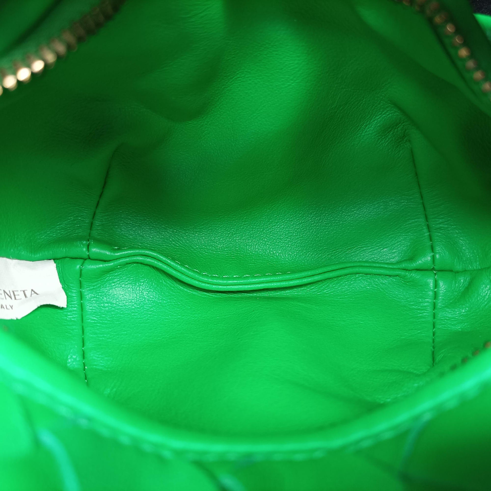 Pre-owned Bottega Veneta The Jodie Green lambskin  handbag | stylenewstar