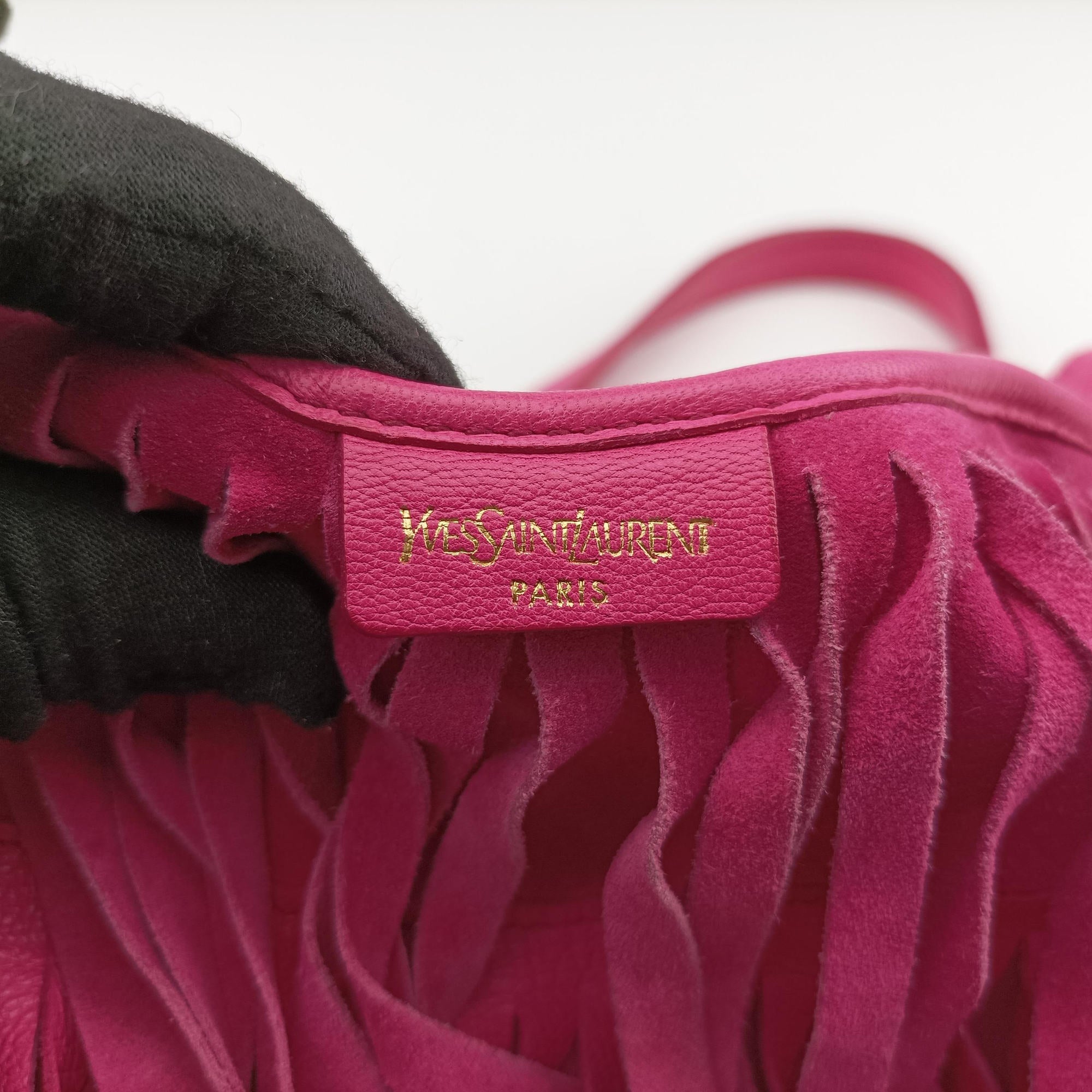 Secondhand Yves Saint Laurent Mombasa Rose Leather×Suede 138963 shoulderbag | stylenewstar