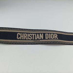 Pre-owned Christian Dior Wicker Basket Camel×Navy Natural wicker×Dior oblique jacquard  shoulderbag | stylenewstar