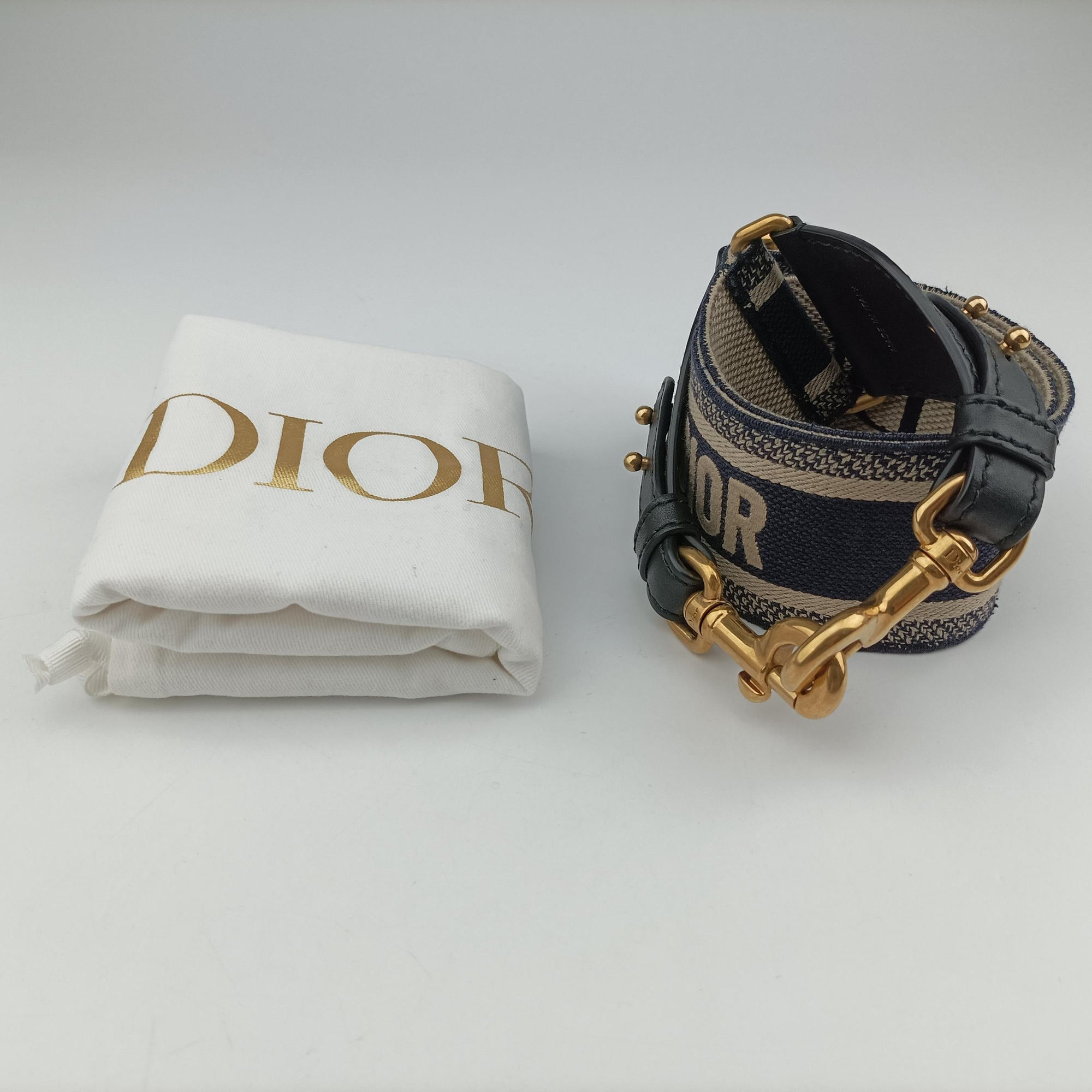 Pre-owned Christian Dior Wicker Basket Camel×Navy Natural wicker×Dior oblique jacquard  shoulderbag | stylenewstar