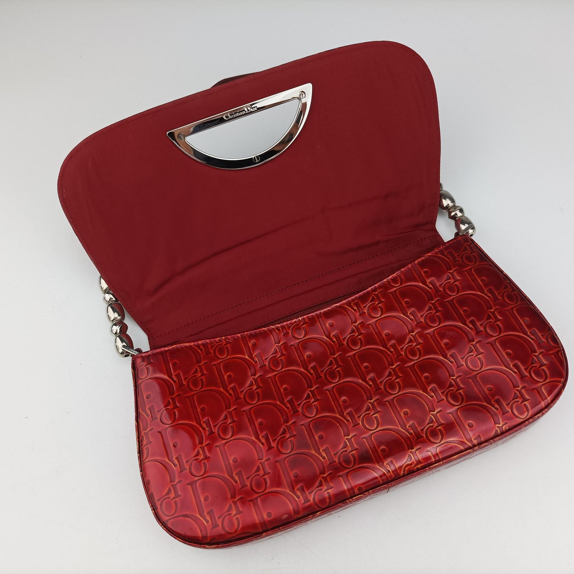Secondhand Christian Dior Malice pearl Red Leather  shoulderbag | stylenewstar