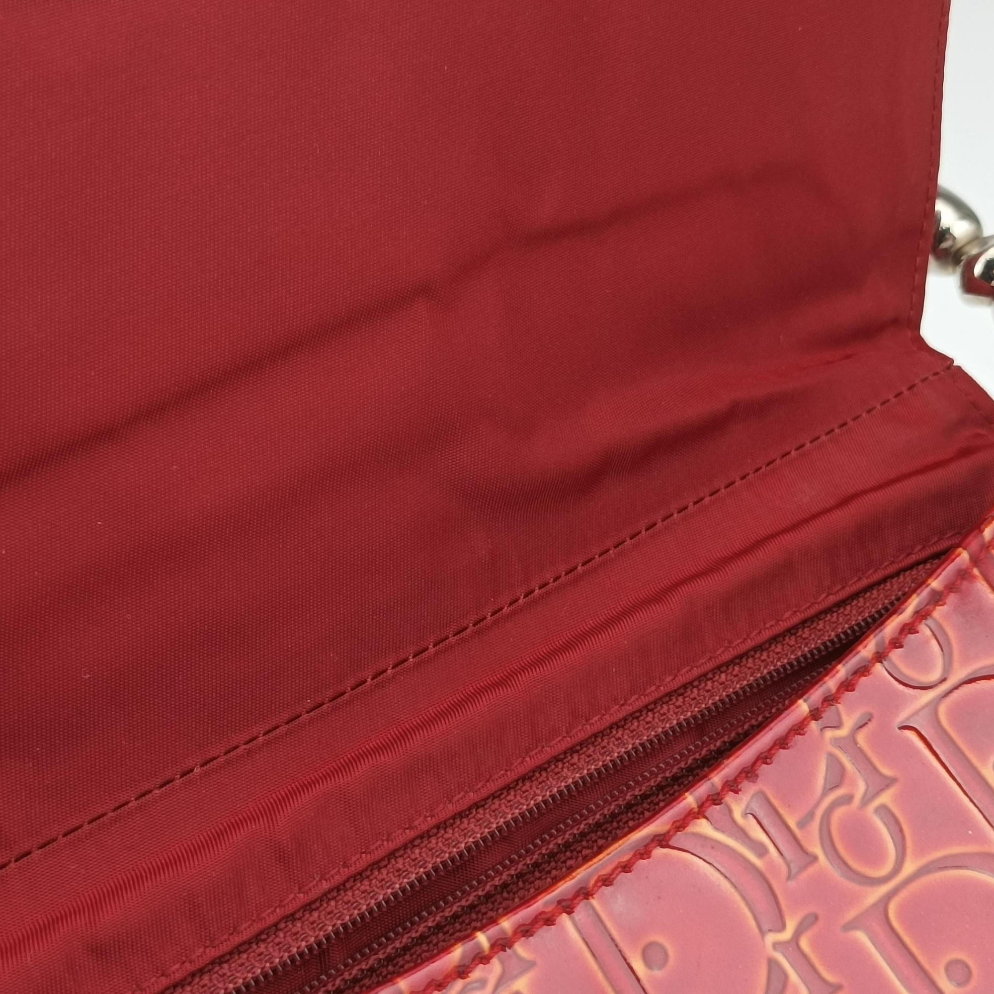 Secondhand Christian Dior Malice pearl Red Leather  shoulderbag | stylenewstar