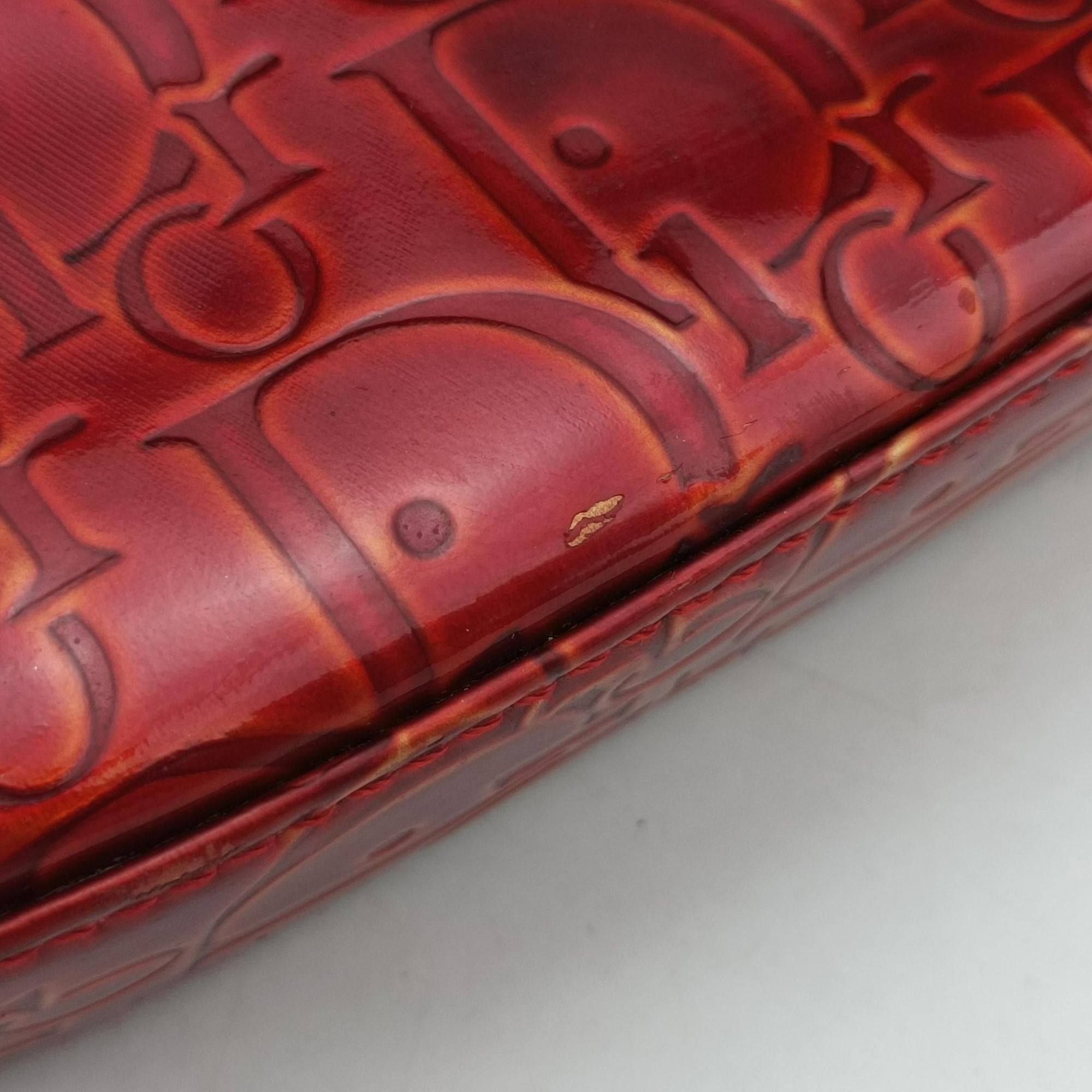 Secondhand Christian Dior Malice pearl Red Leather  shoulderbag | stylenewstar