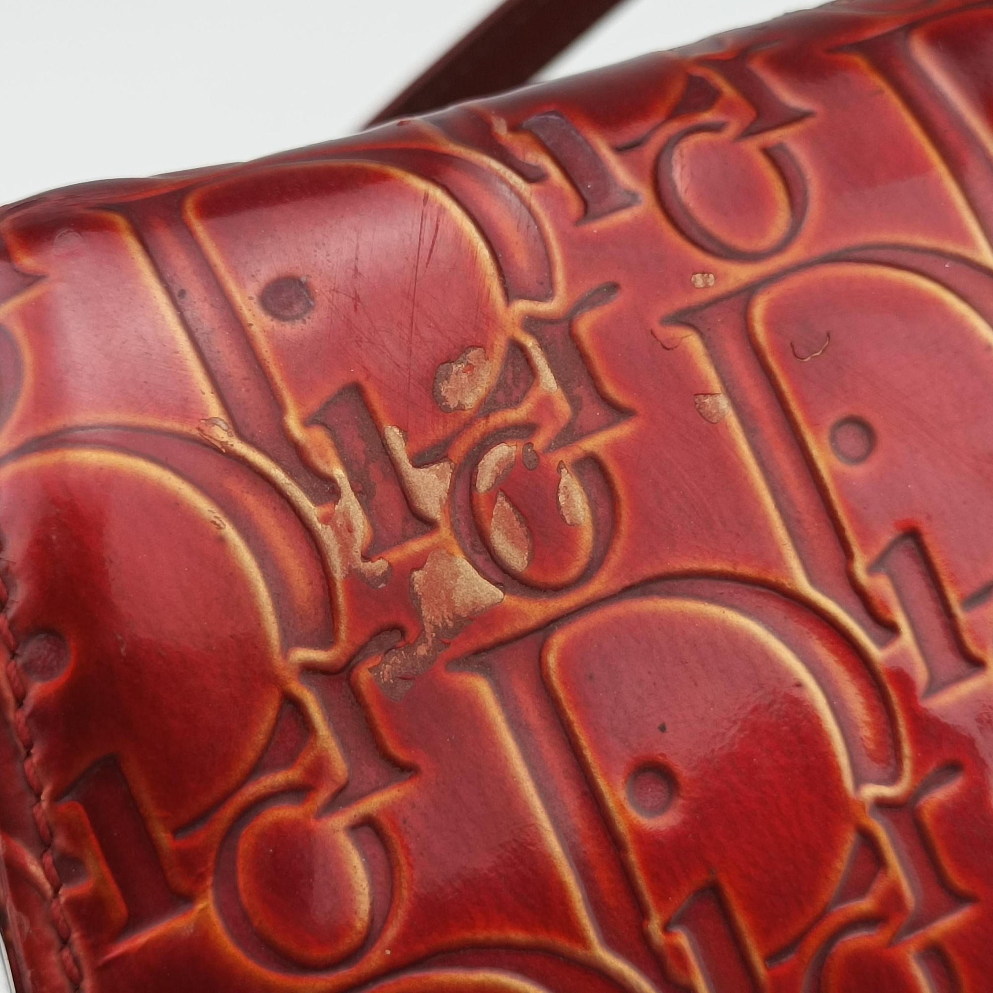 Secondhand Christian Dior Malice pearl Red Leather  shoulderbag | stylenewstar
