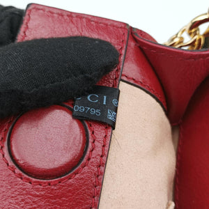 Pre-owned Gucci Ophidia Navy×red Suede×leather 503877 shoulderbag | stylenewstar