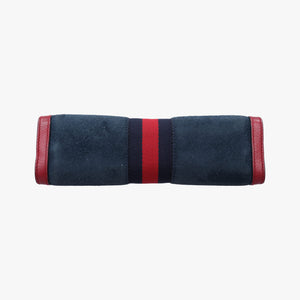 Pre-owned Gucci Ophidia Navy×red Suede×leather 503877 shoulderbag | stylenewstar