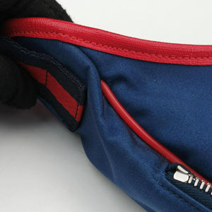 Pre-owned Gucci kids half moon bag Blue×Red nylon 611686 shoulderbag | stylenewstar