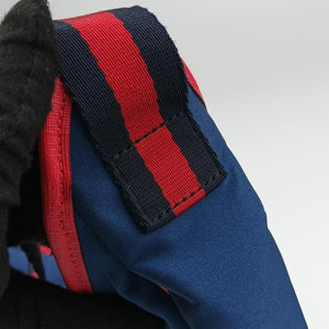Pre-owned Gucci kids half moon bag Blue×Red nylon 611686 shoulderbag | stylenewstar