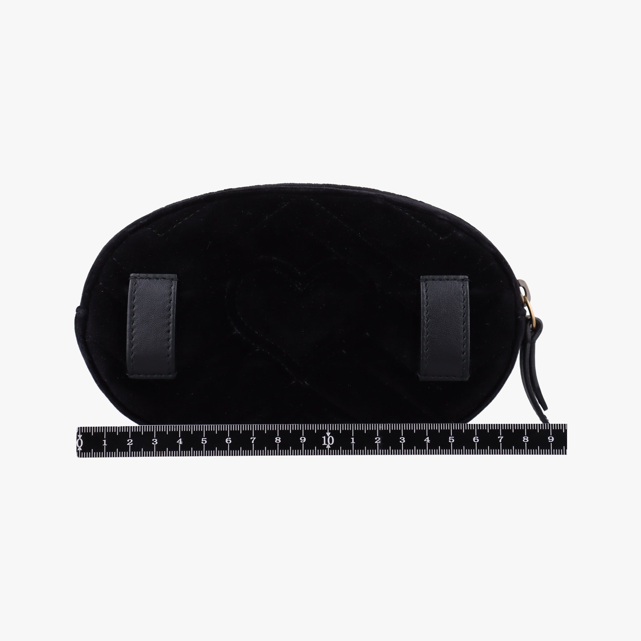 Pre-owned Gucci GG Marmont Black velour 476484 bum bag/waist bag | stylenewstar