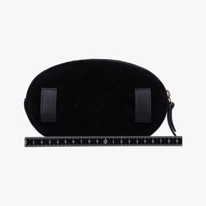 Pre-owned Gucci GG Marmont Black velour 476484 bum bag/waist bag | stylenewstar