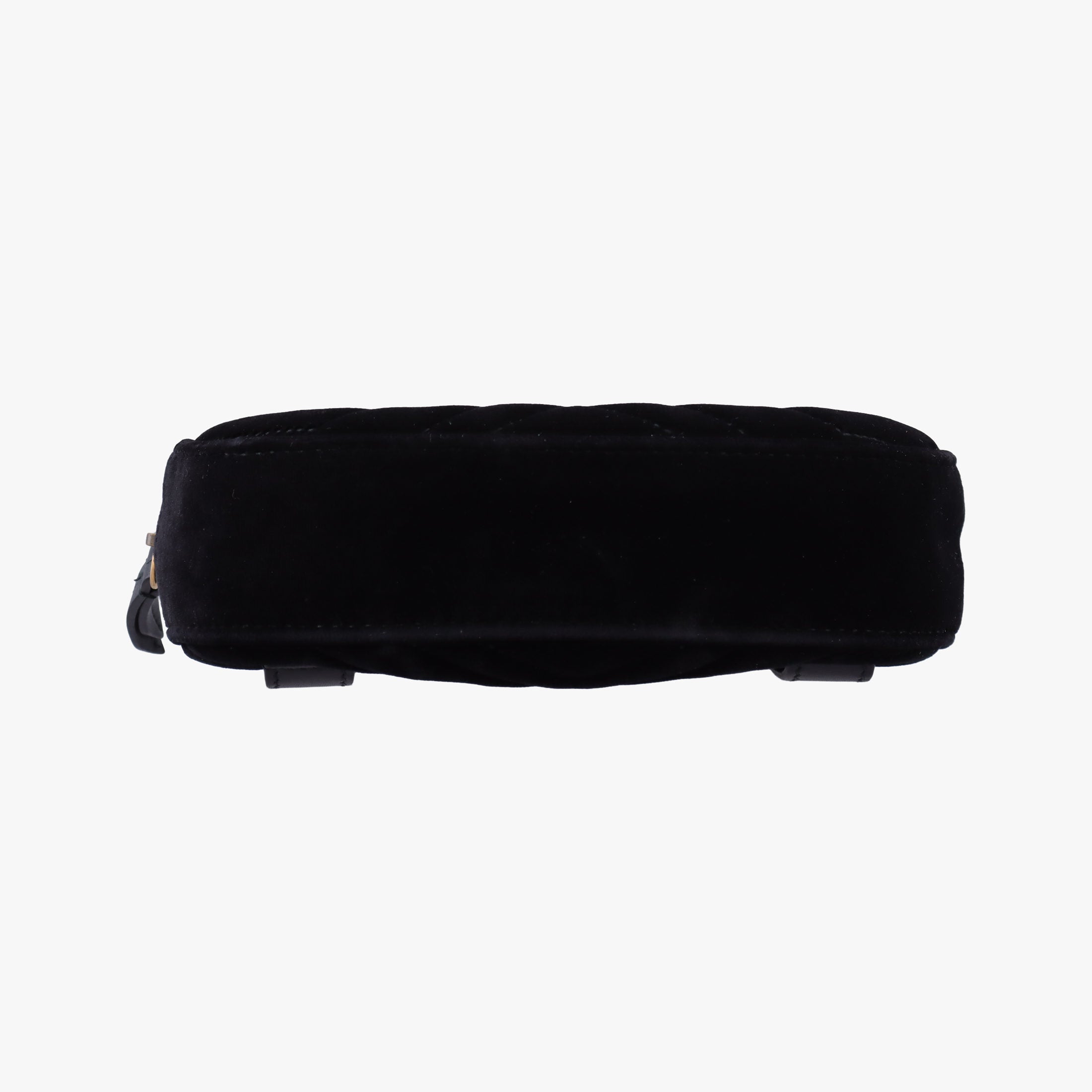 Pre-owned Gucci GG Marmont Black velour 476484 bum bag/waist bag | stylenewstar