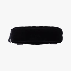 Pre-owned Gucci GG Marmont Black velour 476484 bum bag/waist bag | stylenewstar