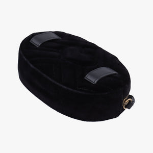 Pre-owned Gucci GG Marmont Black velour 476484 bum bag/waist bag | stylenewstar