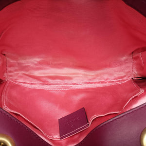 Pre-owned Gucci GG Marmont Purple velour 446744 shoulderbag | stylenewstar