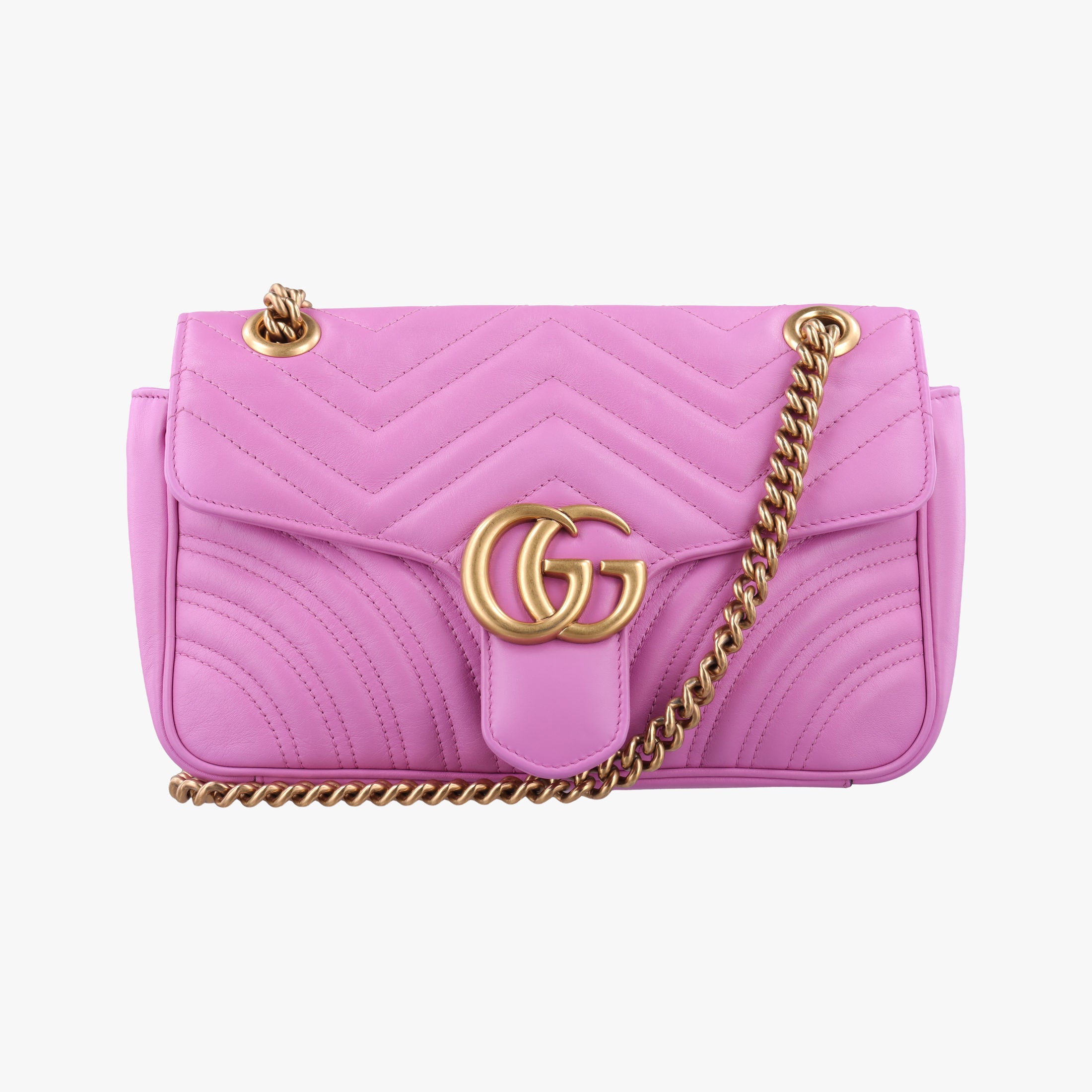 Secondhand Gucci GG Marmont Purple Leather 443497 shoulderbag | stylenewstar