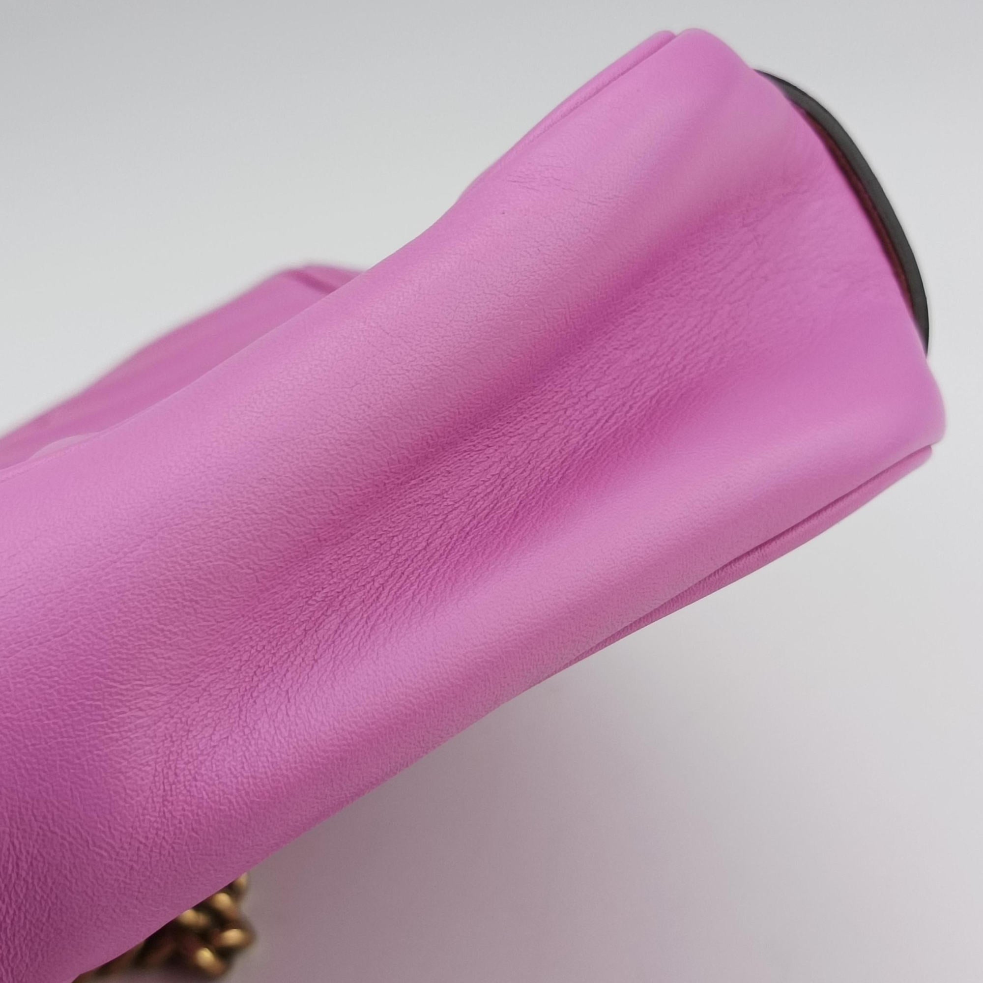 Secondhand Gucci GG Marmont Purple Leather 443497 shoulderbag | stylenewstar