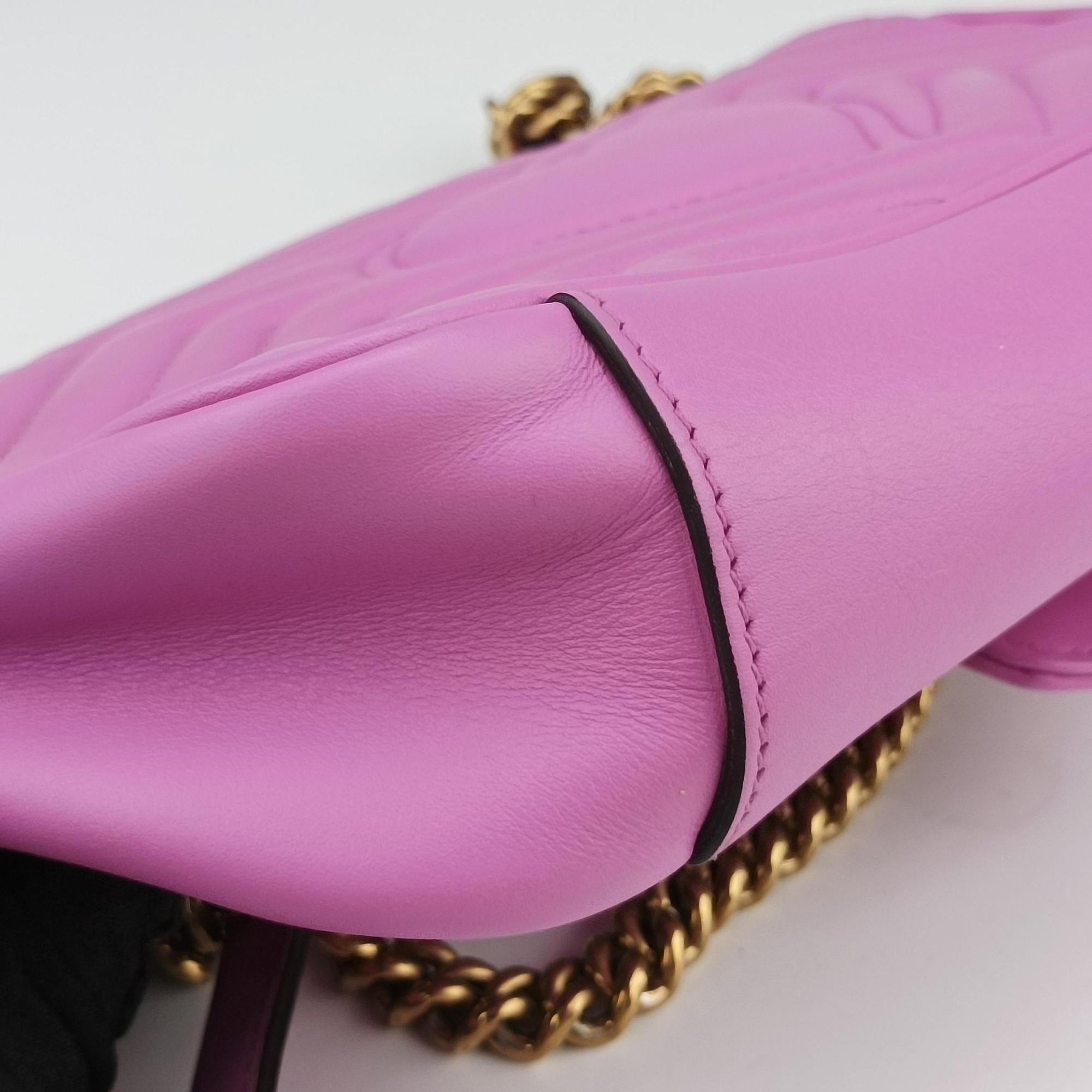 Secondhand Gucci GG Marmont Purple Leather 443497 shoulderbag | stylenewstar