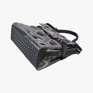 Pre-owned Delvaux Tempete Gladiator Top Handle Clear × Silver × Black PVC (Vinyl) × Metal Panels ×Rubber Trim  shoulderbag | stylenewstar