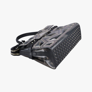 Pre-owned Delvaux Tempete Gladiator Top Handle Clear × Silver × Black PVC (Vinyl) × Metal Panels ×Rubber Trim  shoulderbag | stylenewstar
