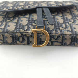 Vintage Christian Dior Saddle Navy×Gray jacquard  bum bag/waist bag | stylenewstar