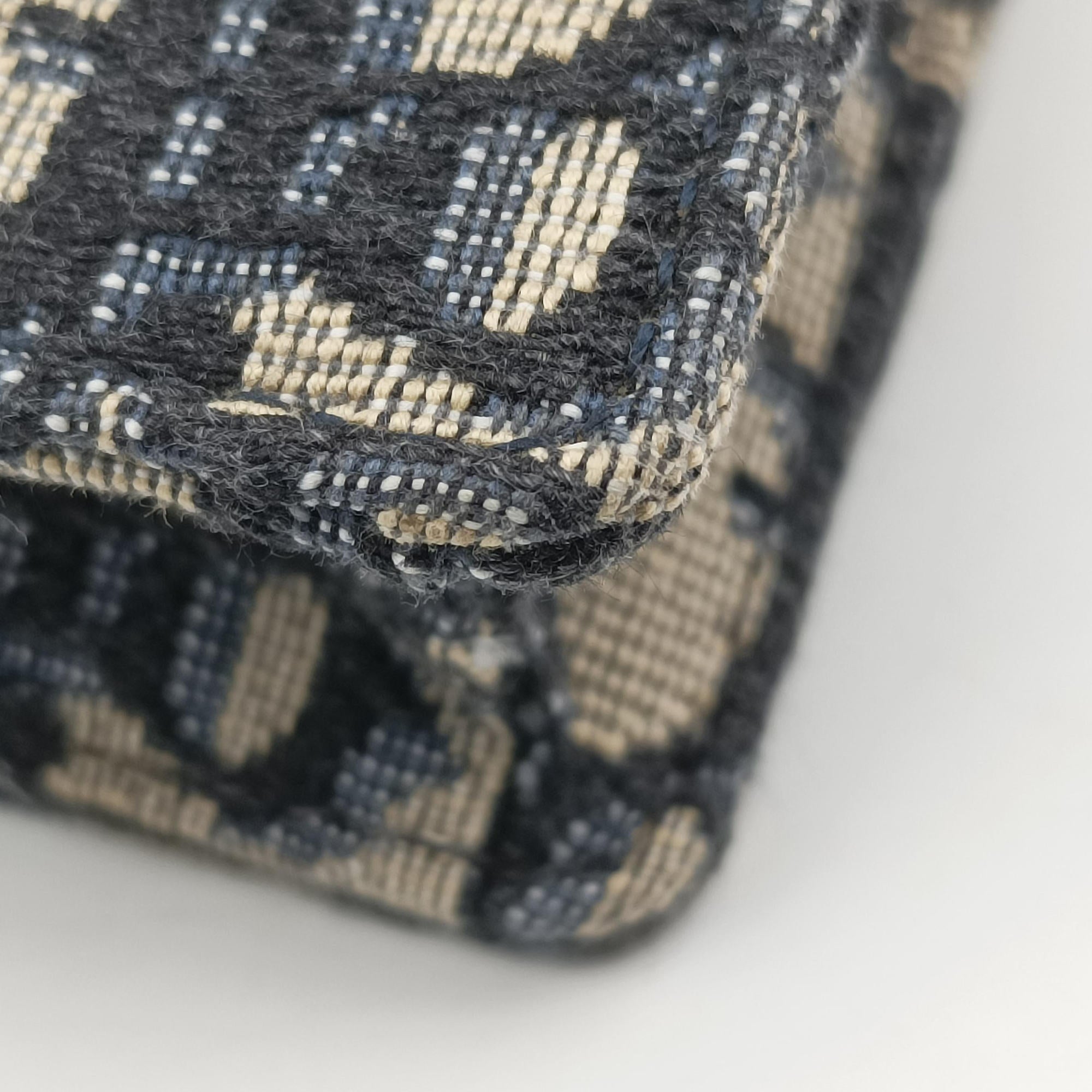 Vintage Christian Dior Saddle Navy×Gray jacquard  bum bag/waist bag | stylenewstar