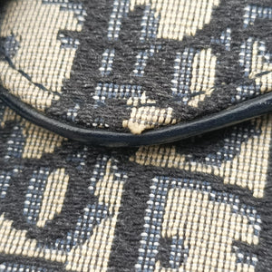 Vintage Christian Dior Saddle Navy×Gray jacquard  bum bag/waist bag | stylenewstar