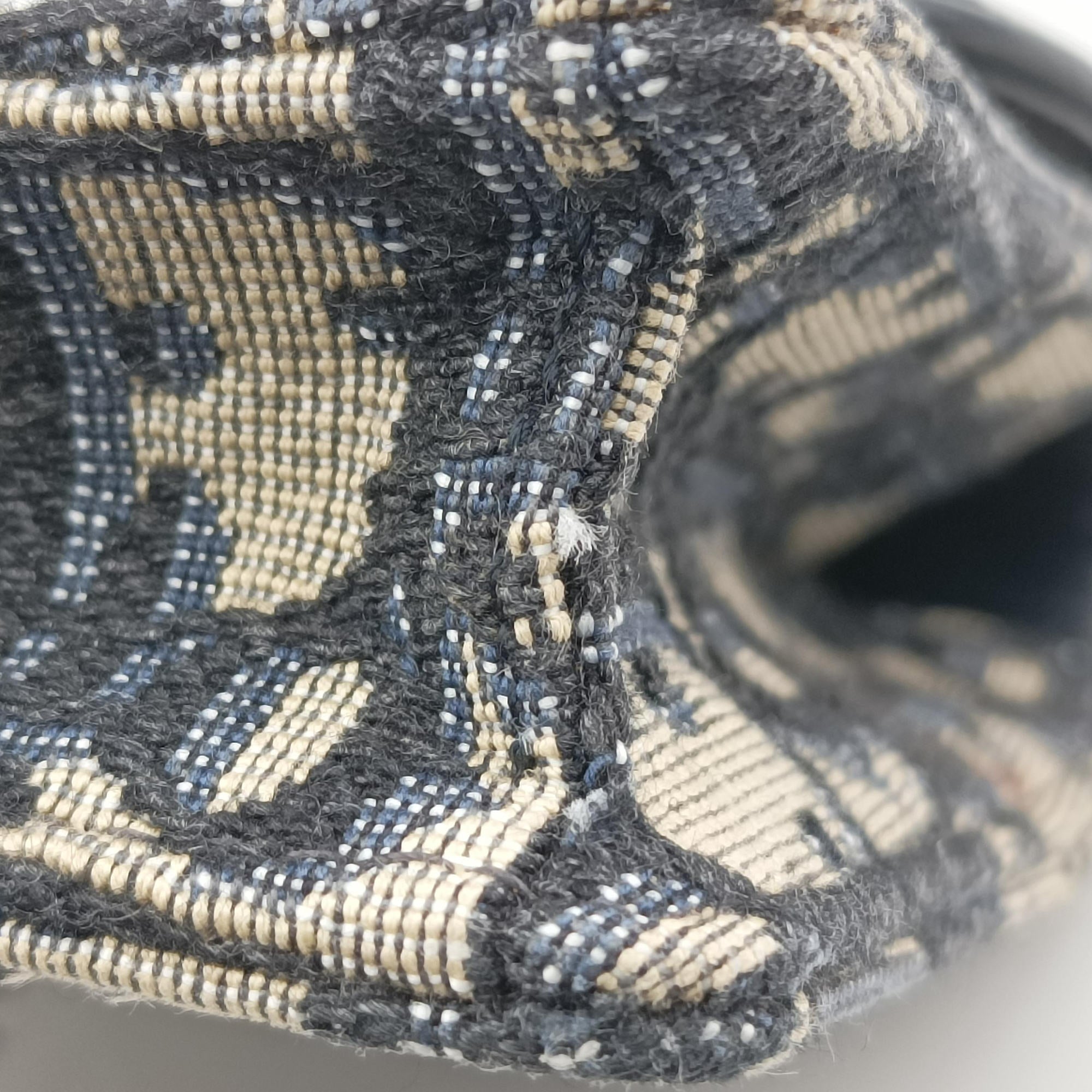 Vintage Christian Dior Saddle Navy×Gray jacquard  bum bag/waist bag | stylenewstar