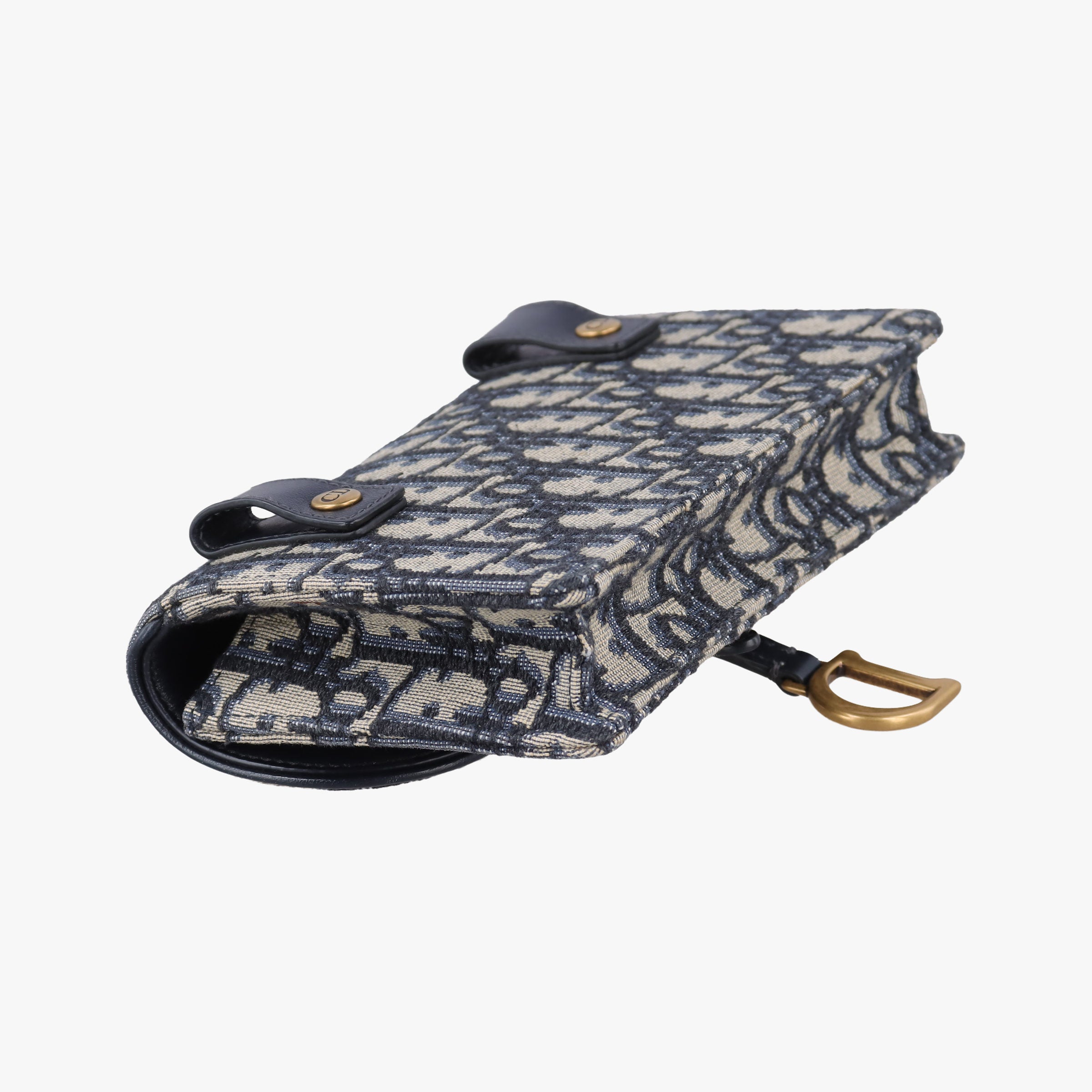 Vintage Christian Dior Saddle Navy×Gray jacquard  bum bag/waist bag | stylenewstar