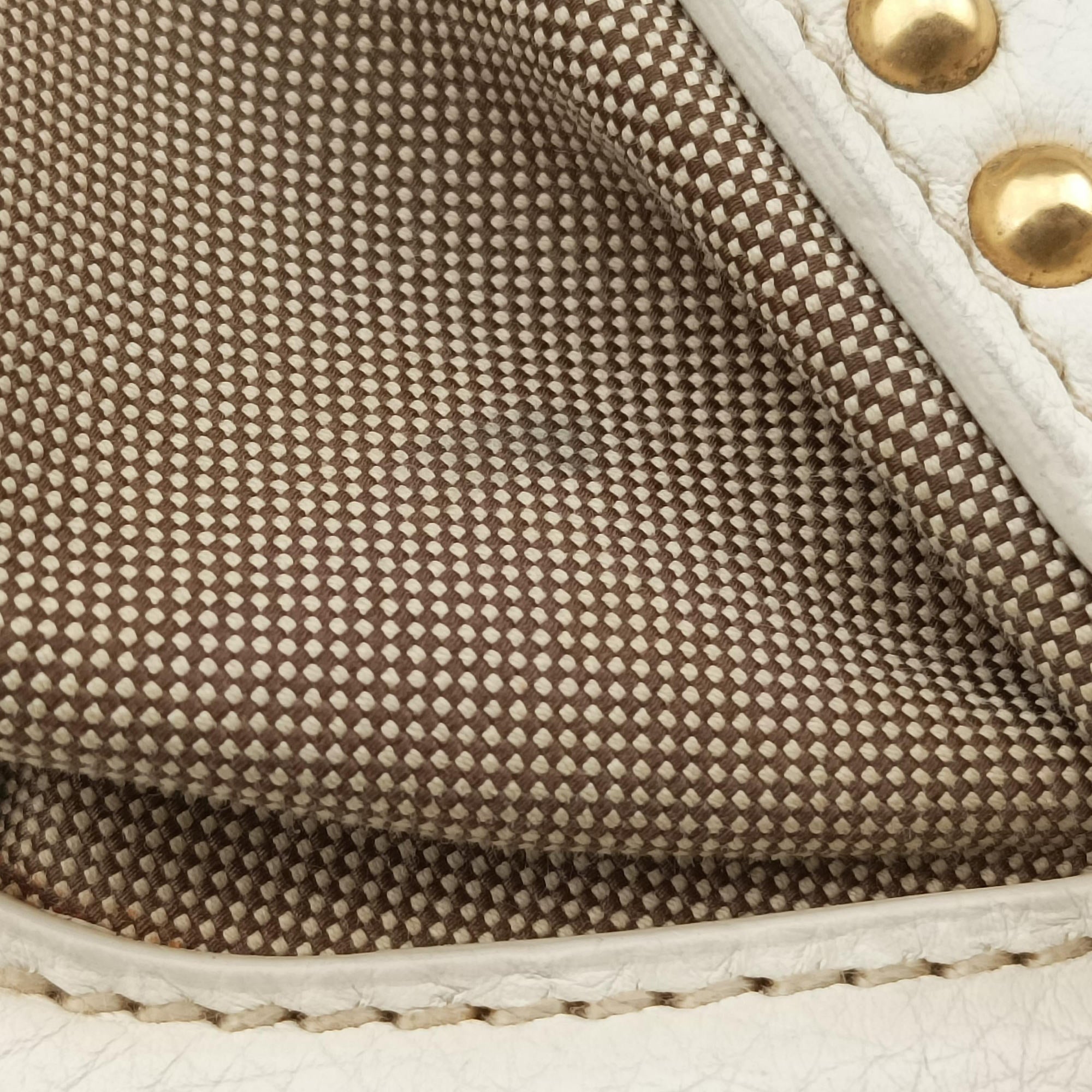 Vintage Prada Logo Jacquard Studded Frame Corda × Talco Jacquard Canvas × Vitello Leather  handbag | stylenewstar