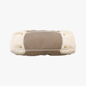 Vintage Prada Logo Jacquard Studded Frame Corda × Talco Jacquard Canvas × Vitello Leather  handbag | stylenewstar
