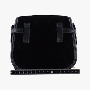 Pre-owned Prada Fringe Charms Black Leather×velour IBL002 shoulderbag | stylenewstar