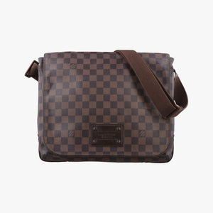Pre-owned Louis Vuitton BROOKLYN MM EBENE Damier Canvas N51211 shoulderbag | stylenewstar