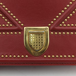 Pre-owned Christian Dior Diorama Red lambskin  shoulderbag | stylenewstar