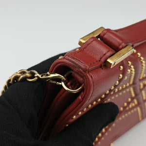 Pre-owned Christian Dior Diorama Red lambskin  shoulderbag | stylenewstar